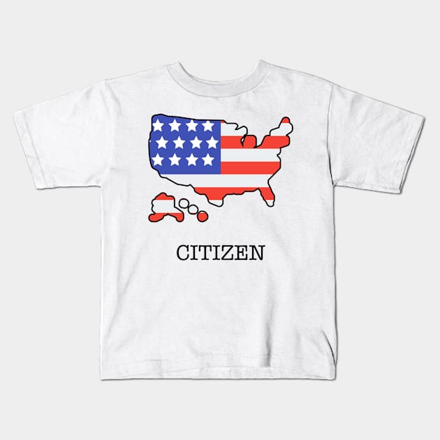 American Citizen Kids T-Shirt by Playful Creatives